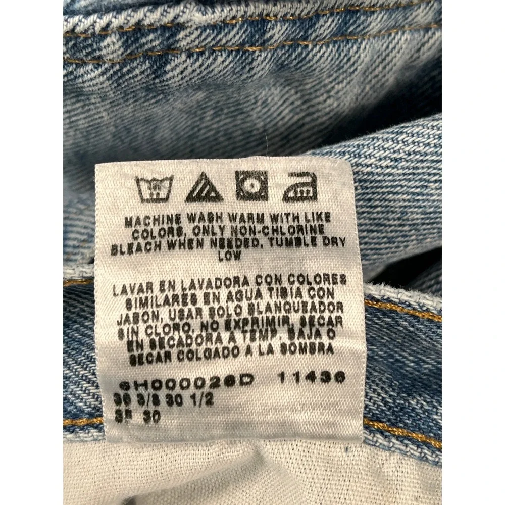 Wrangler Jeans Mens 34x30 Blue Denim Cotton Light Wash Casual Straight Leg